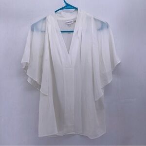 5/$25 Calvin Klein Womens small white blouse